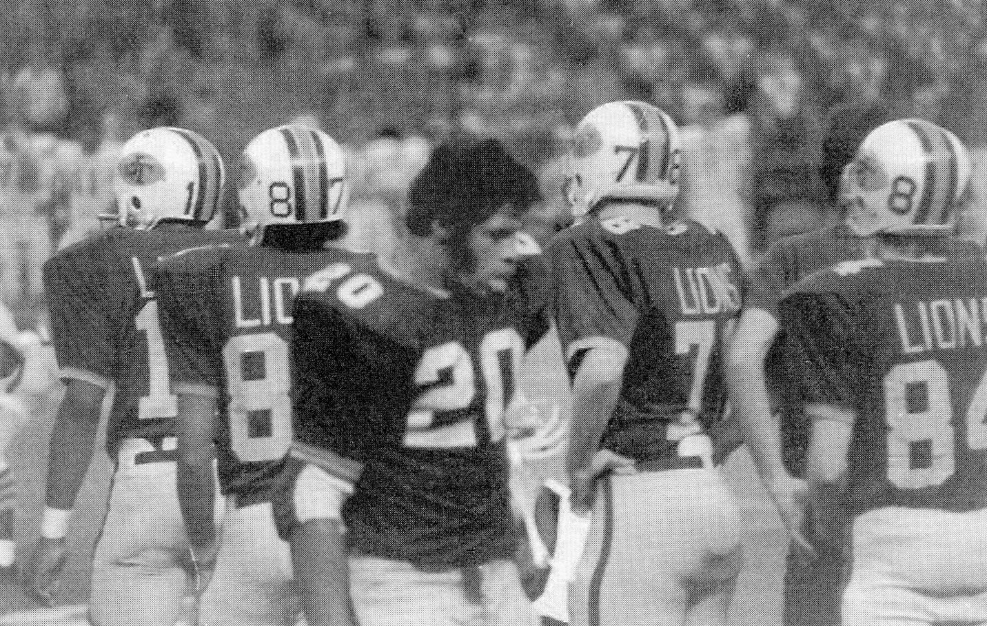 A tired Earl Campbell leaves the field after scoring one of his touchdowns in the 1973 State Championship game.