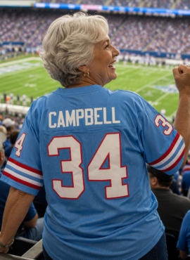 Blue Houston Oilers Jersey