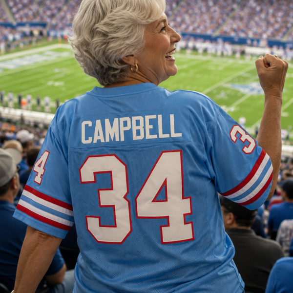 Blue Houston Oilers Jersey