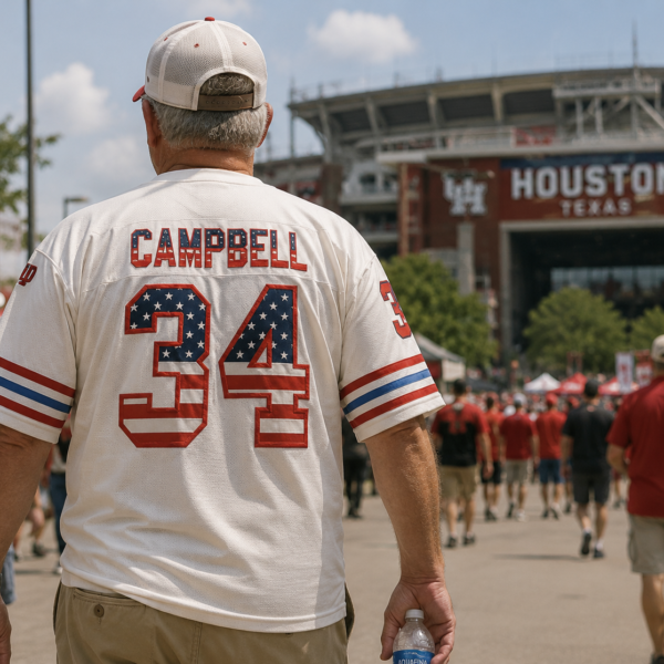 White American Flag Houston Oilers Jersey