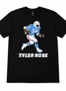 Black Tee “Tyle Rose” (Signed) Please Read Product Description