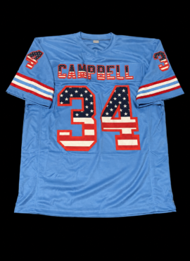 Blue Flag Houston Oilers Jersey (Plain) Please Read Product Description