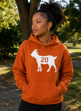 Orange Longhorn Hoodie