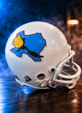 Blue Tyler Rose Mini Helmet