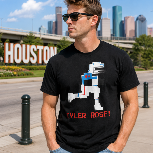 Houston Oilers Digital Black Tee "Tyler Rose"